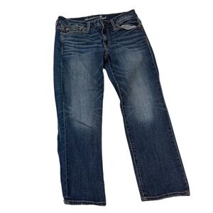 American Eagle Straight Leg Boy Fit Blue Jeans 2